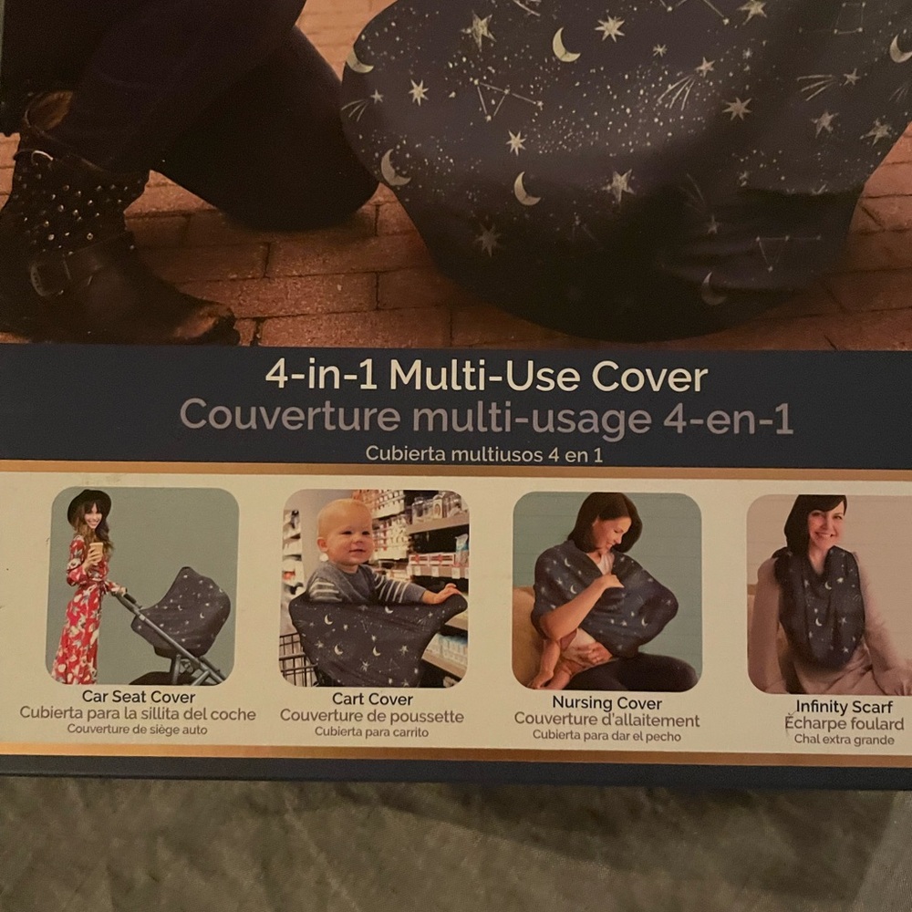 Itzy Ritzy Multi-Use Cover with Starry Night Design - Picture 2 of 5